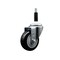 Service Caster 3.5'' SS Black Poly Wheel Swivel 7/8'' Expanding Stem Caster SCC-SSEX20S3514-PPUB-BLK-78 - alternate 1